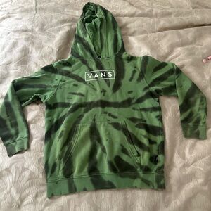 Vans Green and Black Tie-Dye Hoodie